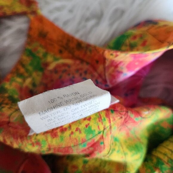 Jams World Vintage Sleeveless Dress Strokes Pattern Floral Size Small - Picture 13 of 14